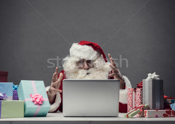 Computer crash on Christmas Eve Stock photo © stokkete