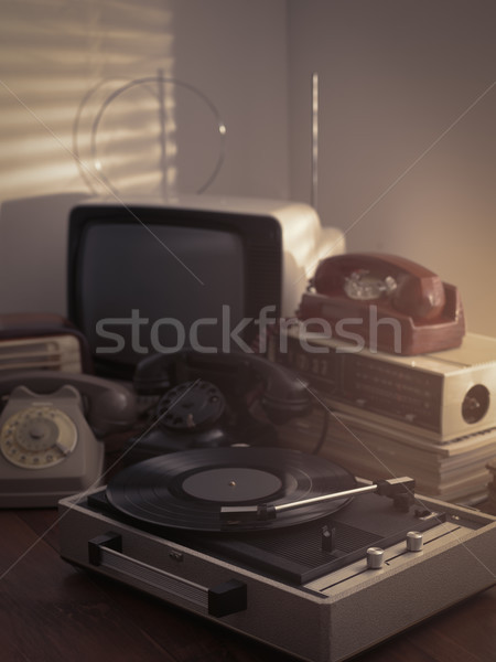 Jahrgang Objekte Sammlung Fenster Retro Wiederbelebung Stock foto © stokkete