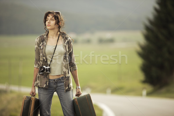 Travel on the road Stock photo © stokkete