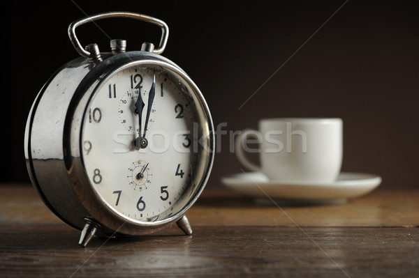 Alarm clock and coffee cup  Stock photo © stokkete