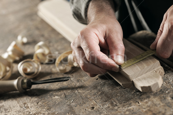 Mani artigiano falegname legno Foto d'archivio © stokkete