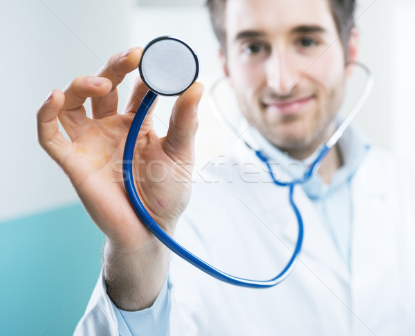 Stock photo: Smiling doctor close-up