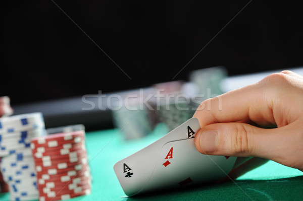 Poker texas holdem: Two Aces Stock photo © stokkete