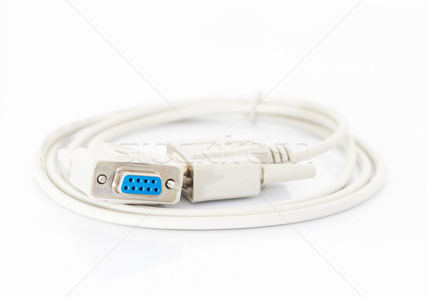 [[stock_photo]]: Câbles · blanche · cordon · internet · technologie · fond