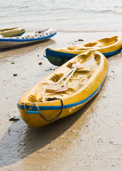 Old Colourful kayaks  Stock photo © stoonn