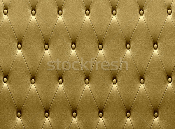 Lujoso dorado cuero asiento tapicería pared Foto stock © stoonn