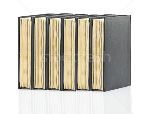 Siyah ciltli kitap beyaz parlak yansıma Stok fotoğraf © stoonn