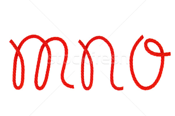 Rouge fibre corde forme lettre navire [[stock_photo]] © stoonn