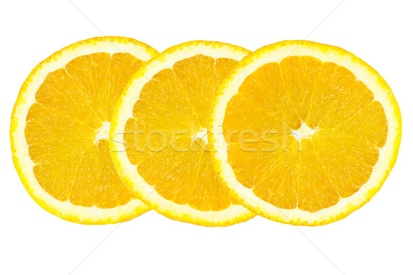 Plakje orange slice oranje geïsoleerd witte natuur Stockfoto © stoonn