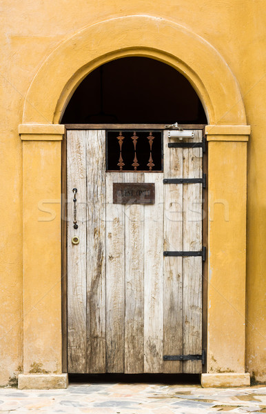 Closed door wooden Stock photo © stoonn