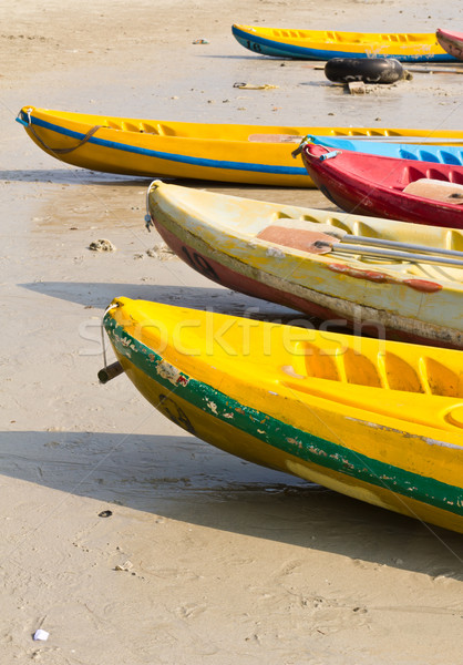 Old Colourful kayaks  Stock photo © stoonn