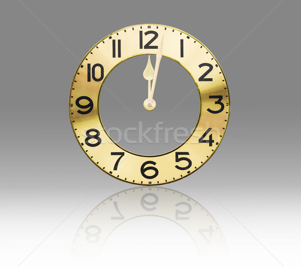 Cara edad pared reloj gris Foto stock © stoonn