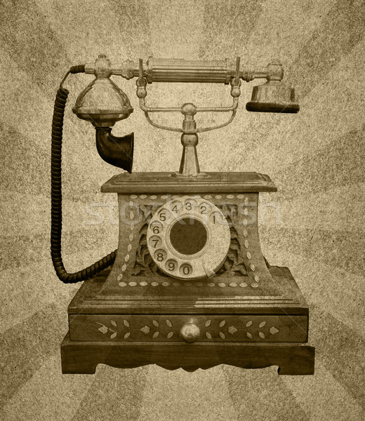 Vintage телефон Гранж бумаги аннотация солнце Сток-фото © stoonn