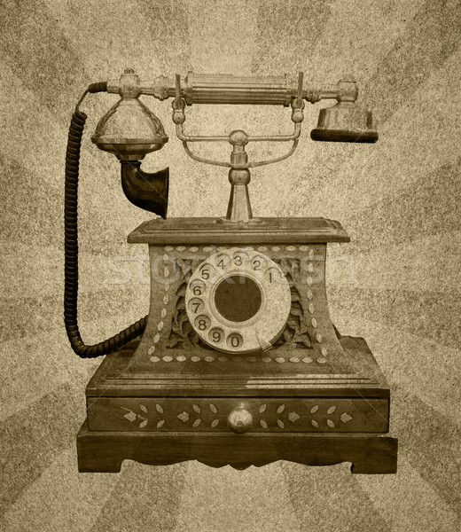 Vintage telefono grunge carta abstract sole Foto d'archivio © stoonn