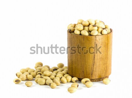 Soybeans in wood cup Stock photo © stoonn