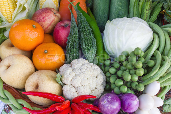 Proaspăt fructe legume organic sănătos natură Imagine de stoc © stoonn