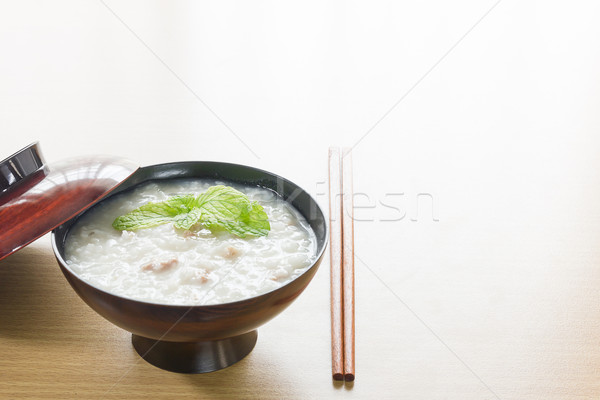 Traditional chinese  rice gruel in bowl  Stock photo © stoonn