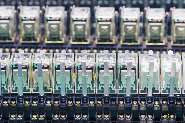  Close up row of Relay actuators Stock photo © stoonn