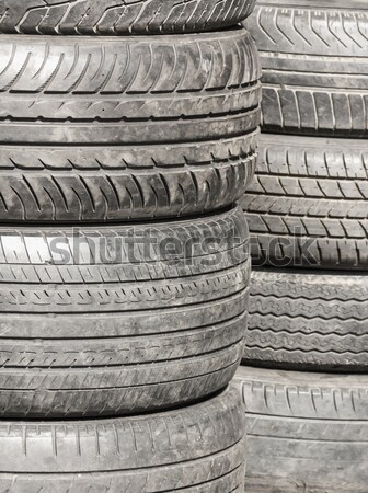 Stock photo: Heap of old Tires 