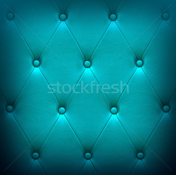 Patroon Blauw leder zitting muur Stockfoto © stoonn
