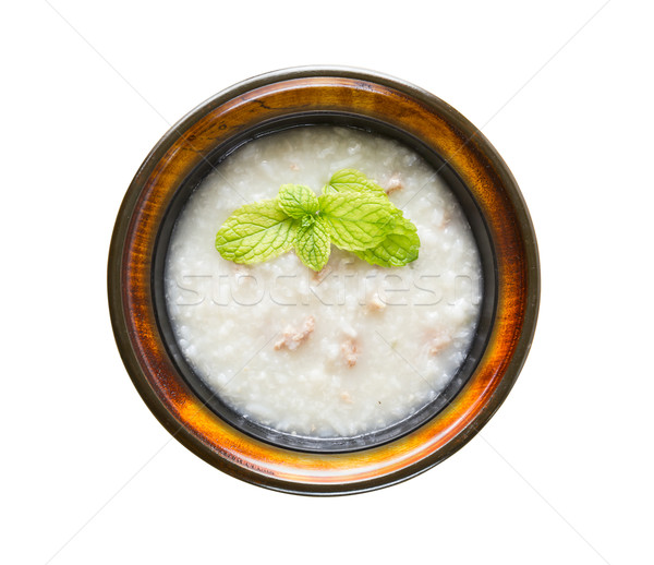 Chinese rice gruel in bowl  Stock photo © stoonn