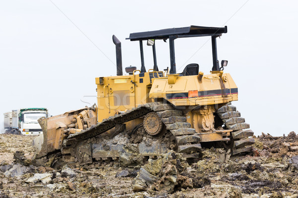 Bulldozer in construction site Stock photo © stoonn