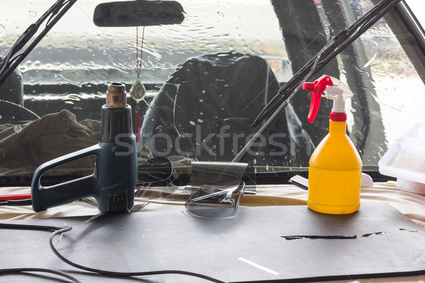 Myjnia wyposażenie używany mycia samochodu garaż Zdjęcia stock © stoonn