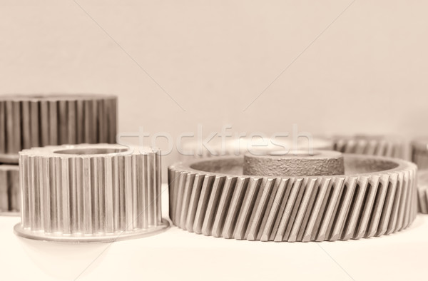 Mechanische Metall cog Räder Zahnräder Stock foto © stoonn
