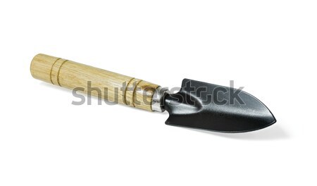 Stock photo: Steel shovel with a wooden handle