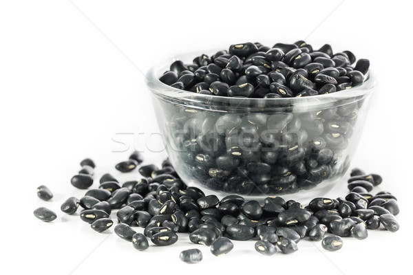 Black beans in glass bowl Stock photo © stoonn