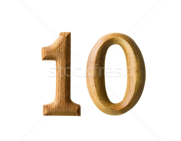 Stock photo: Wooden numeric