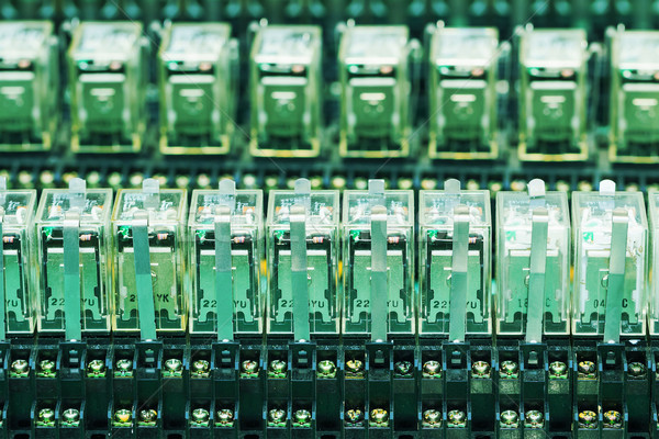 Row of Relay actuators Stock photo © stoonn