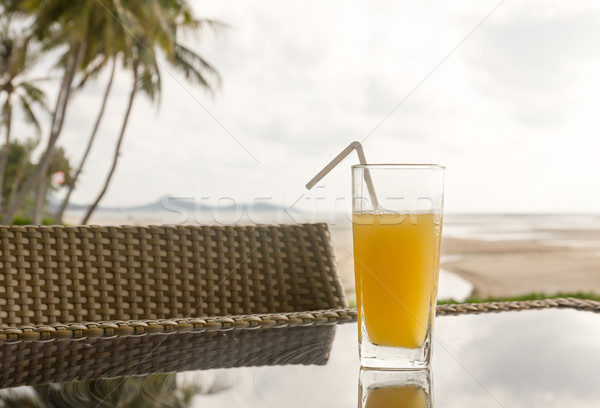 Stock photo: Glass of orange juice