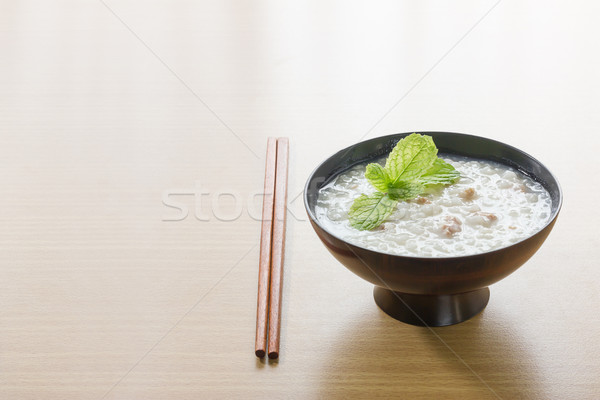Traditional chinese  rice gruel in bowl  Stock photo © stoonn