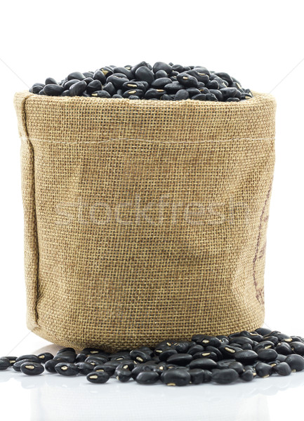 Dried black beans in Sacks fodder Stock photo © stoonn