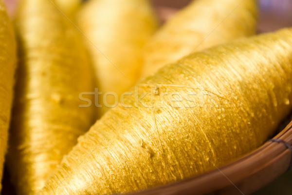 Sewing threads golden color Stock photo © stoonn