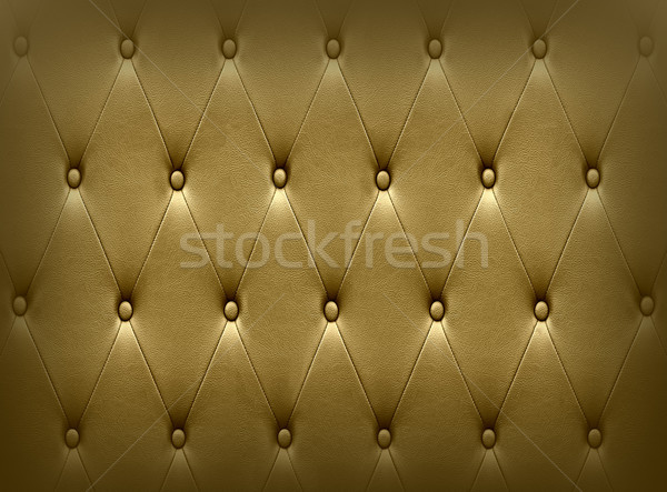 Lujoso oscuro dorado cuero asiento tapicería Foto stock © stoonn