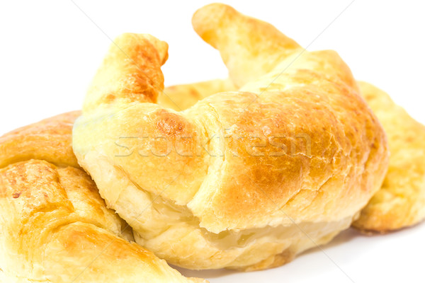 Fraîches croissant isolé blanche pain groupe [[stock_photo]] © stoonn