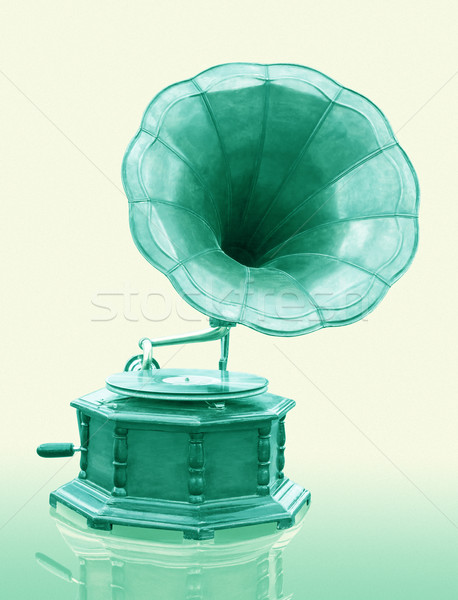 Vintage граммофон диска изолированный Гранж музыку Сток-фото © stoonn