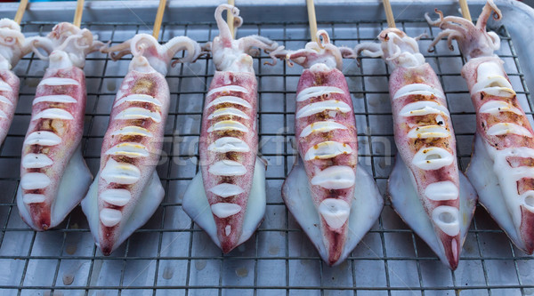 кальмар гриль морепродуктов продажи рынке продовольствие Сток-фото © stoonn