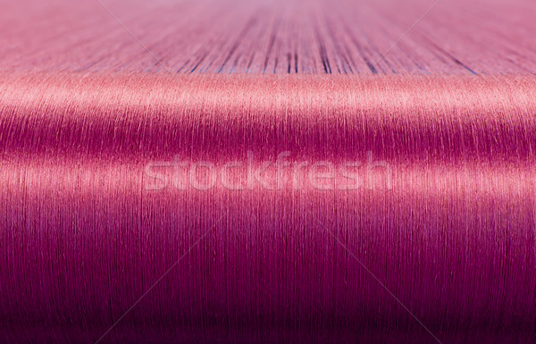 Green silk on a warping loom of a textile mill   Stock photo © stoonn