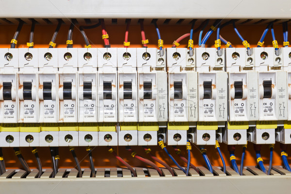 Control panel with circuit-breakers Stock photo © stoonn