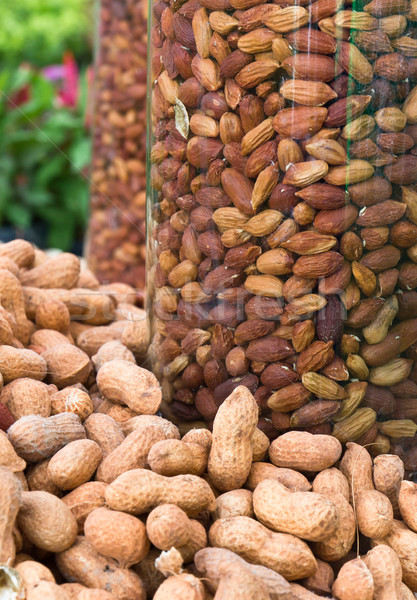 Peanuts in Glass jars Stock photo © stoonn