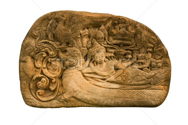 Carved sandstone  king bed Stock photo © stoonn