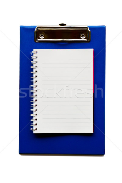Blank notepaper on a  blue clipboard Stock photo © stoonn