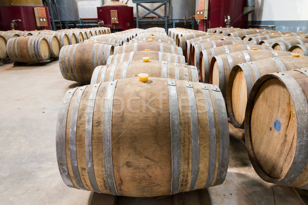 Wijnkelder wijn hout glas retro vloer Stockfoto © stoonn