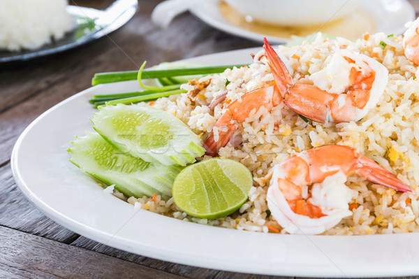 Fried rice with shrimp Stock photo © stoonn