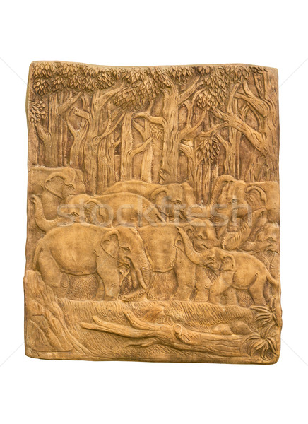Stock photo: Elephant in Forest  sculpture