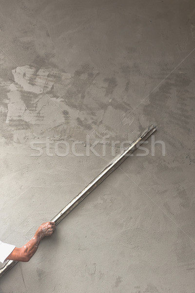 Stockfoto: Bouwer · werknemer · beton · muur · huis · bouw