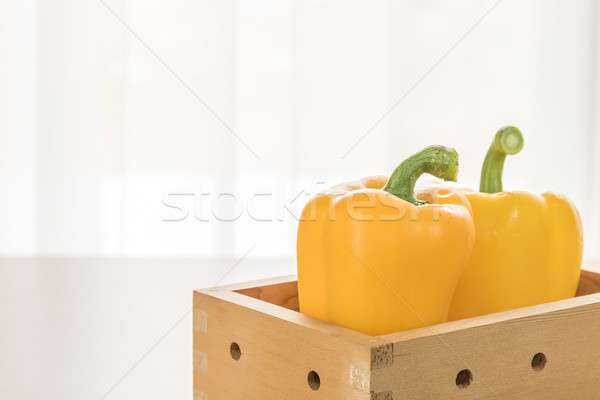 Fresh yellow bell pepper Stock photo © stoonn